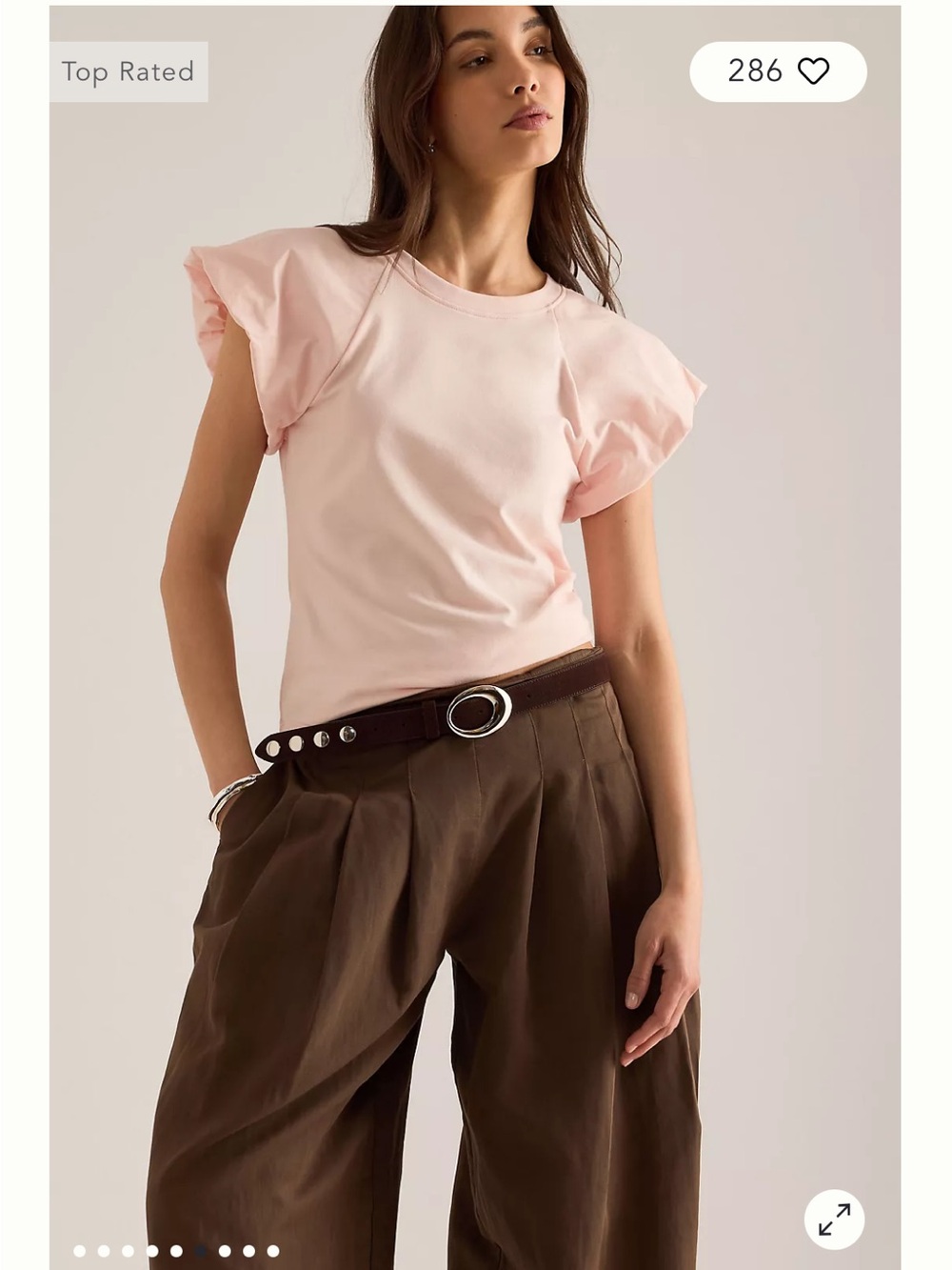Maeve Cloud Flutter Sleeve Tee | Medium